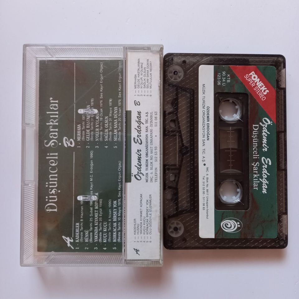 ÖZDEMİR ERDOĞAN - DÜŞÜNCELİ ŞARKILAR (1990) - KASET 2.EL