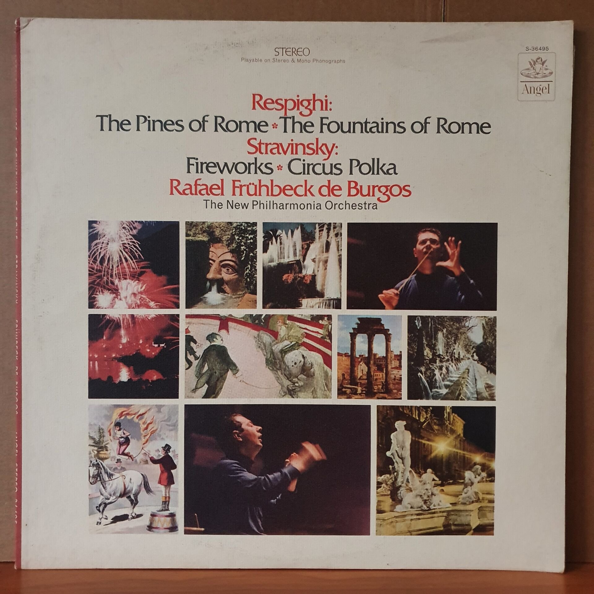 RESPIGHI: THE PINES OF ROME, THE FOUNTAINS OF ROME / STRAVINSKY: FIREWORKS, CIRCUS POLKA / RAFAEL FRÜHBECK DE BORGOS (1968) - LP 2.EL PLAK