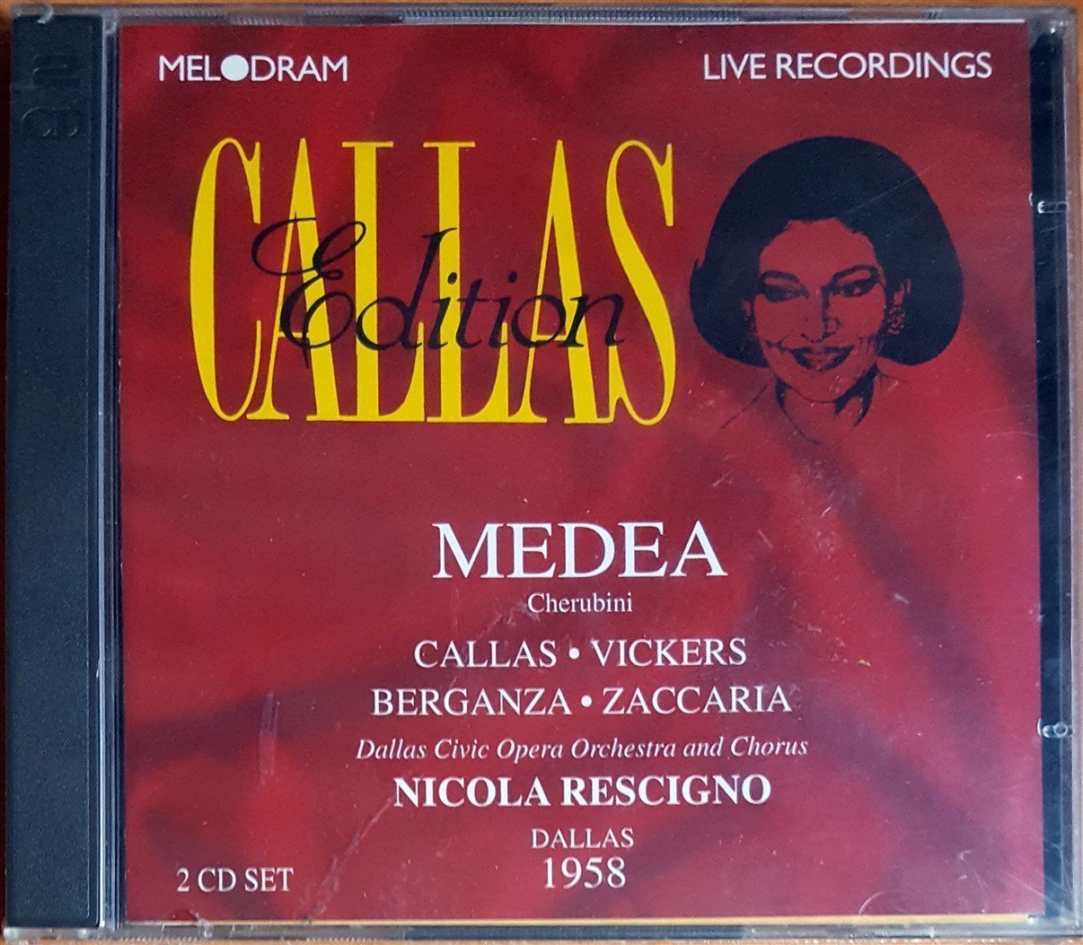 LUIGI CHERUBINI - MEDEA / CALLAS, VICKERS, BERGANZA, ZACCARIA, NICOLA RESCIGNO / DALLAS 1958 2CD SIFIR