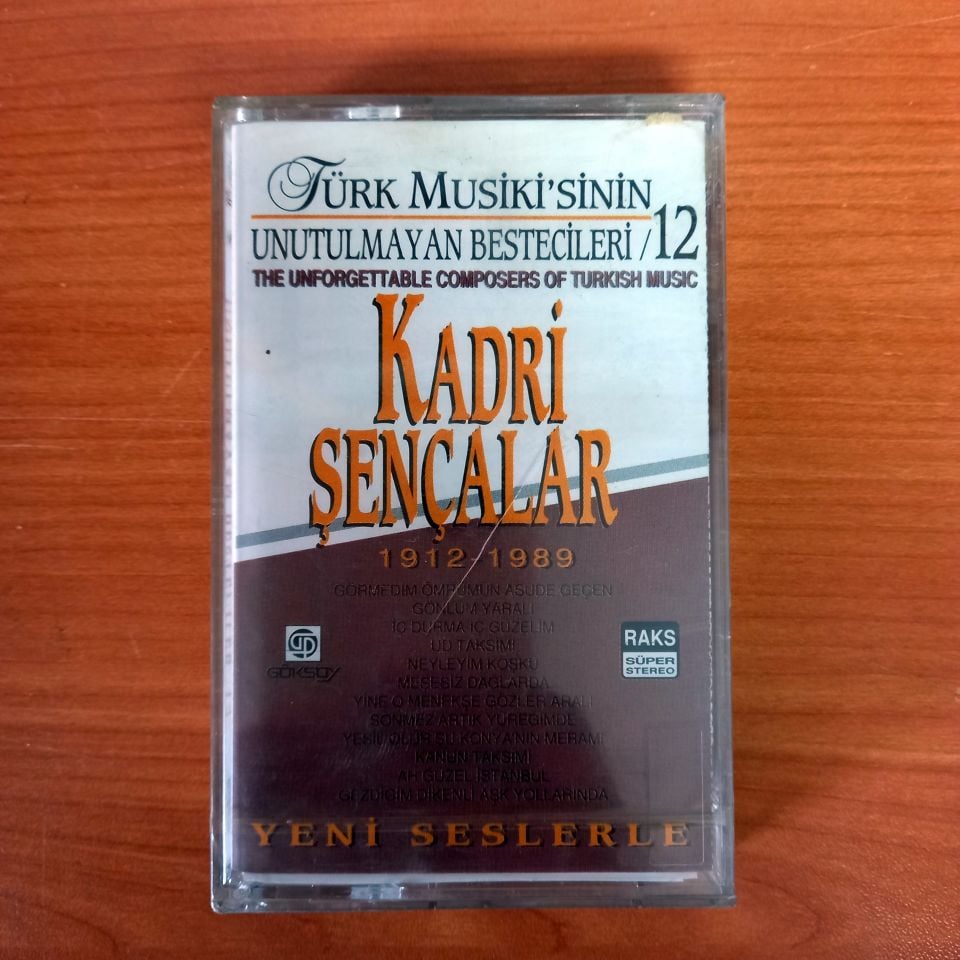 KADRİ ŞENÇALAR 1912-1989 / TÜRK MUSİKİ'SİNİN UNUTULMAYAN BESTECİLERİ 12 (1994) - KASET SIFIR