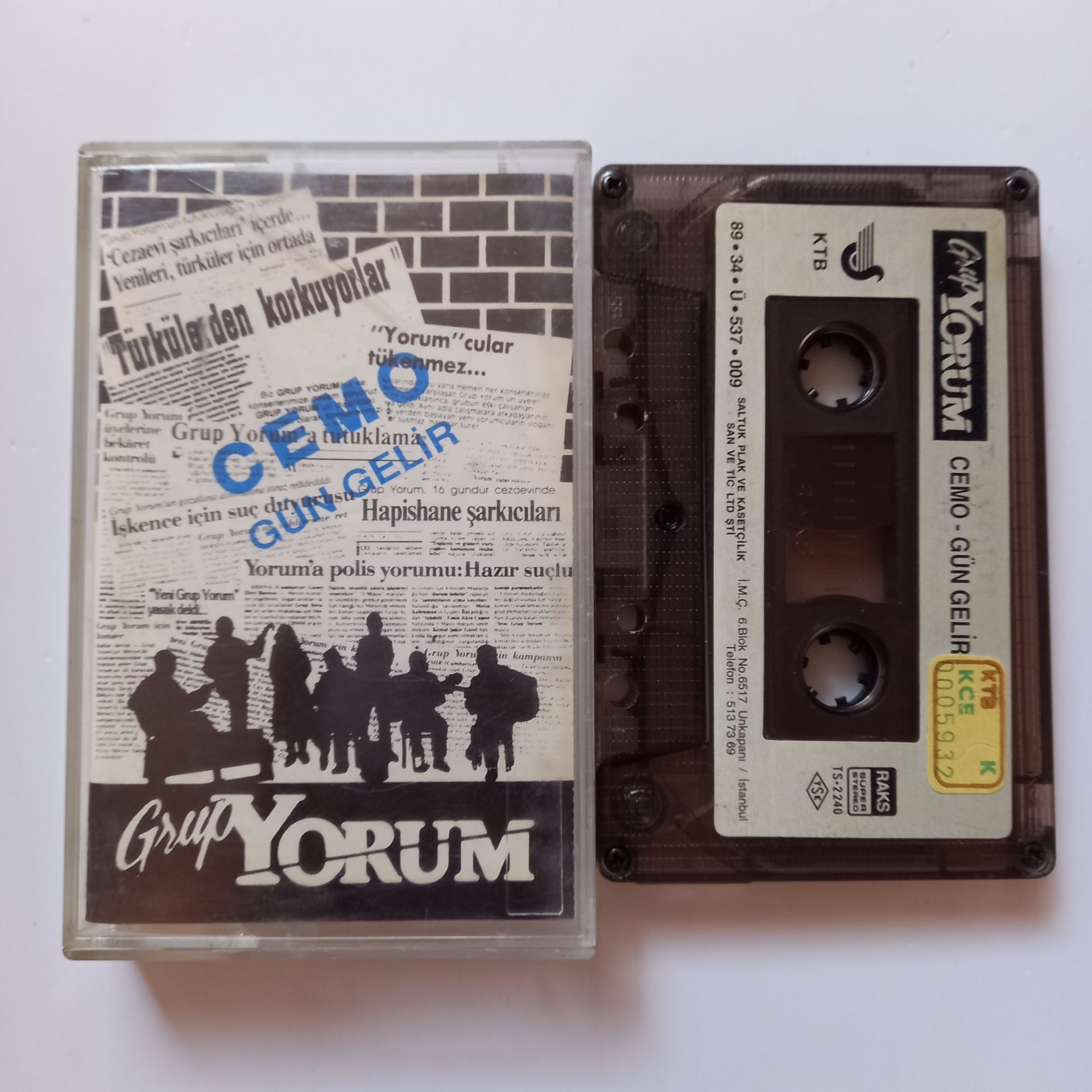 GRUP YORUM - CEMO / GÜN GELİR (1989) - KASET 2.EL