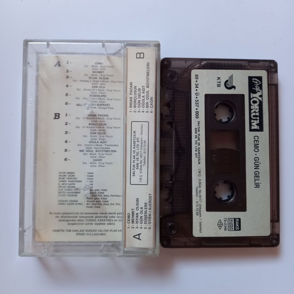 GRUP YORUM - CEMO / GÜN GELİR (1989) - KASET 2.EL