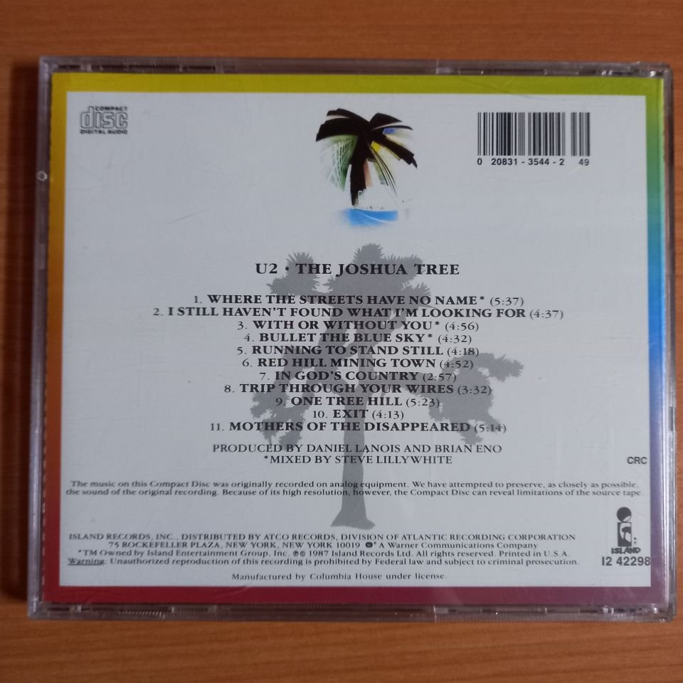 U2 – THE JOSHUA TREE (1987) - CD 2.EL
