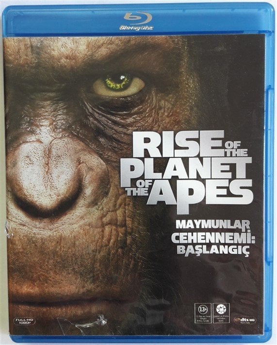 RISE OF THE PLANET OF THE APES - MAYMUNLAR CEHENNEMİ BAŞLANGIÇ - JAMES FRANCO - ANDY SERKIS - BLU-RAY 2.EL