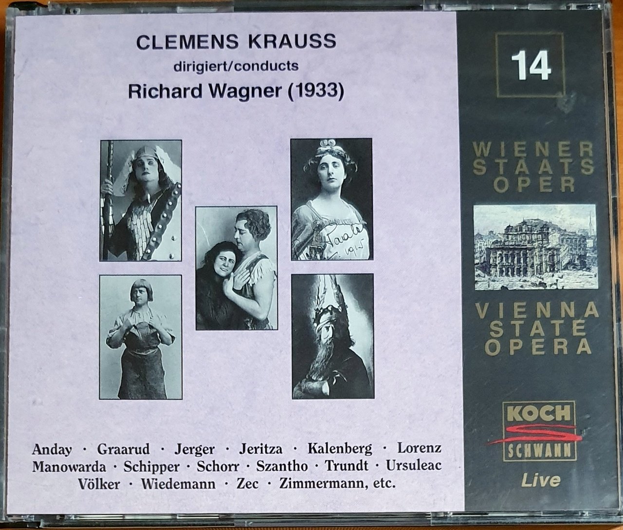 CLEMENS KRAUSS CONDUCTS RICHARD WAGNER / EDITION WIENER STAATSOPER LIVE VOL.14 (1994) - 2CD KOCH 2.EL