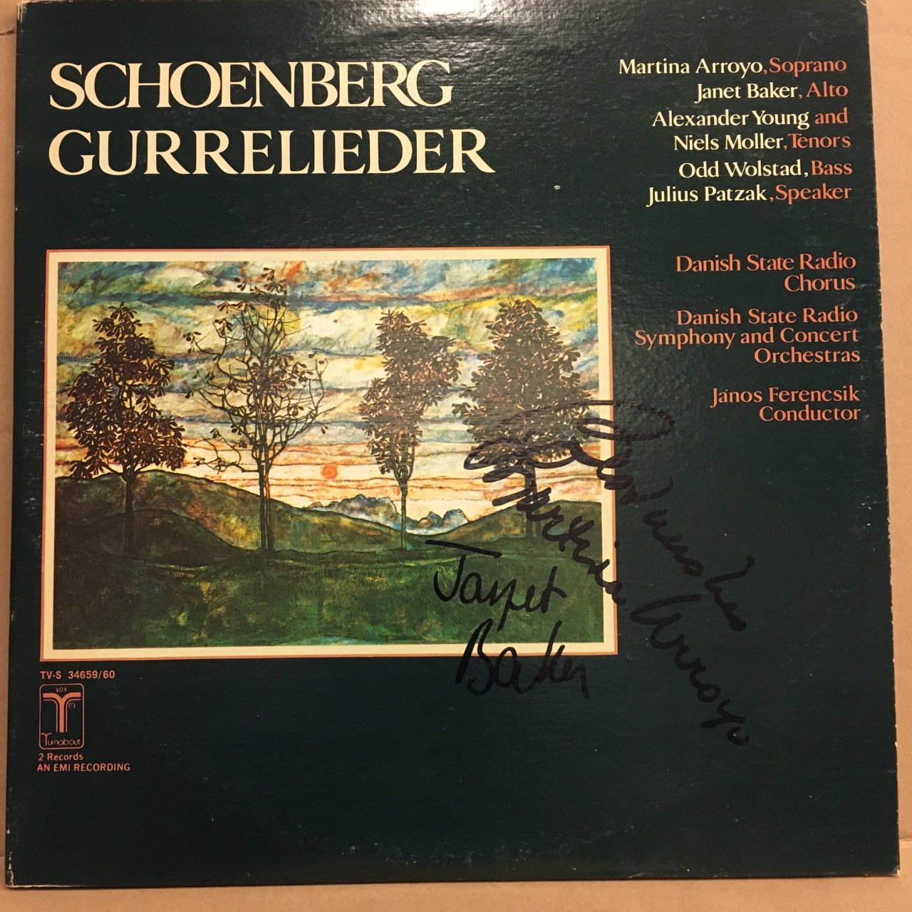 SCHOENBERG - GURRELIEDER, MARTINA ARROYO İMZALI, JANET BAKER İMZALI (1974) 2.EL 2PLAK