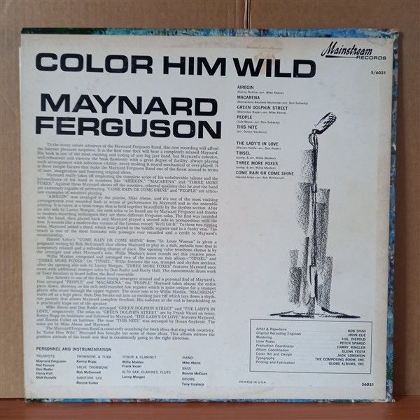 MAYNARD FERGUSON – COLOR HIM WILD (1964) - LP 2.EL PLAK