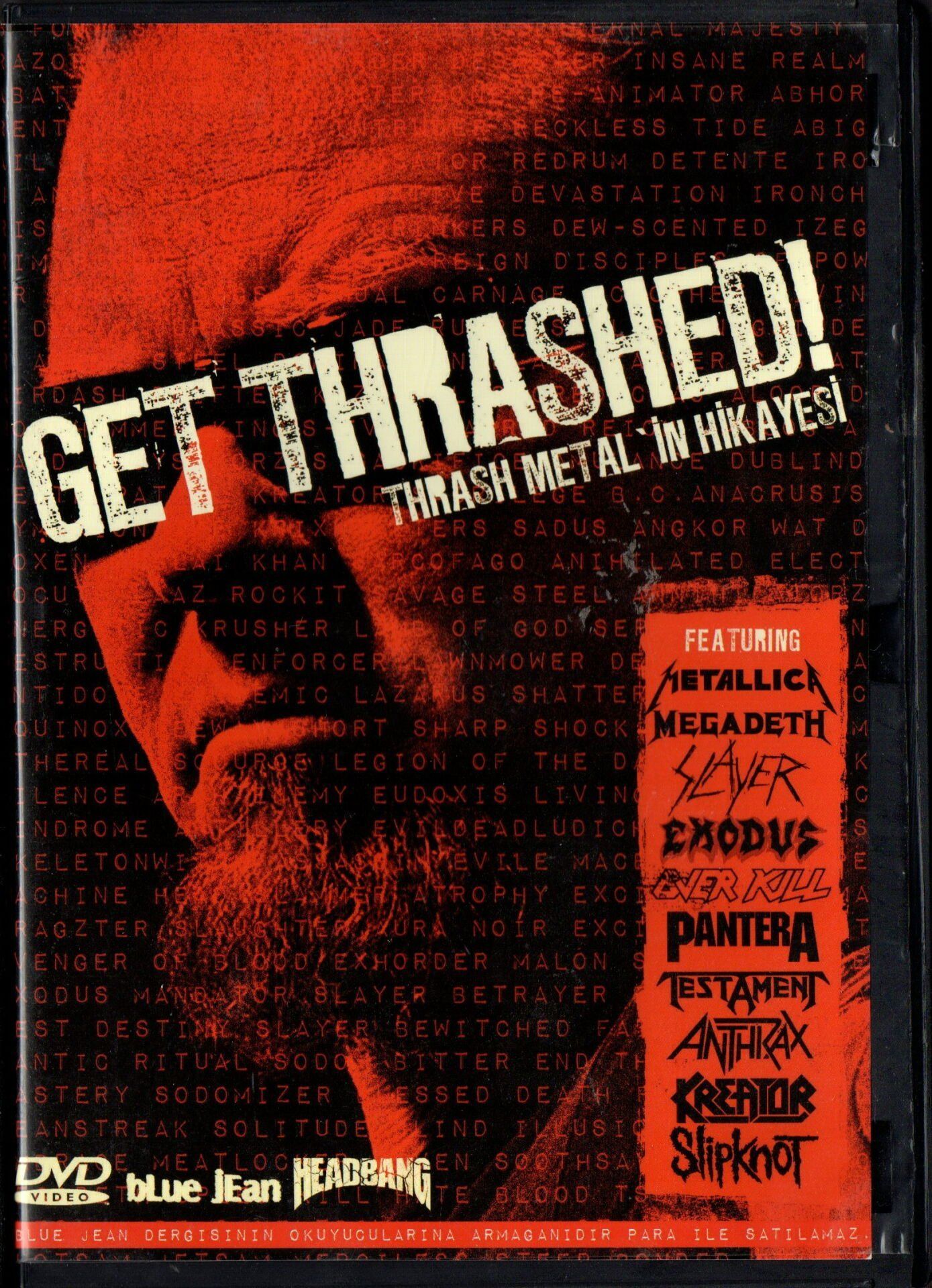 GET THRASHED! - THRASH METAL'İN HİKAYESİ - METALLICA, SLAYER, EXODUS, MEGADETH, OVER KILL, TESTAMENT,.. - BELGESEL - DVD SLIMCASE 2.EL