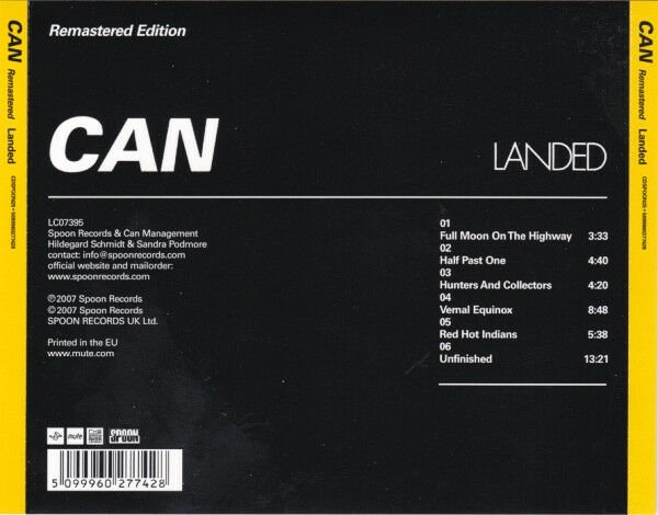 CAN – LANDED (1975) - CD REMASTERED EDITION SIFIR