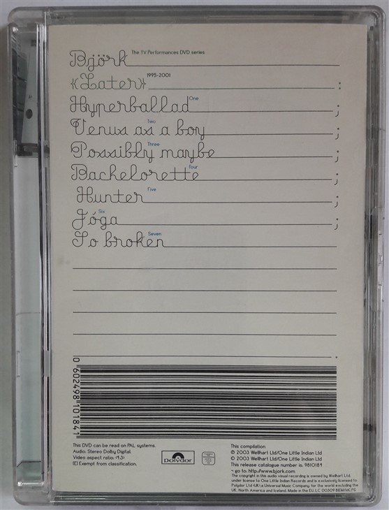 BJÖRK - LATER - DVD 2.EL