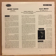 BLOCH - SCHELOMO / BRUCH - KOL NIDREI, CANZONE, CELLO ANTONIO JANIGRO, ARTUR RODZINSKI (1956) 2.EL PLAK