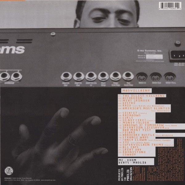 MADVILLAIN (MF DOOM & MADLIB) - MADVILLAINY / ALBUM (2004) - LP 2019 EDITION ELECTRONIC / ABSTRACT / HIP HOP SIFIR PLAK