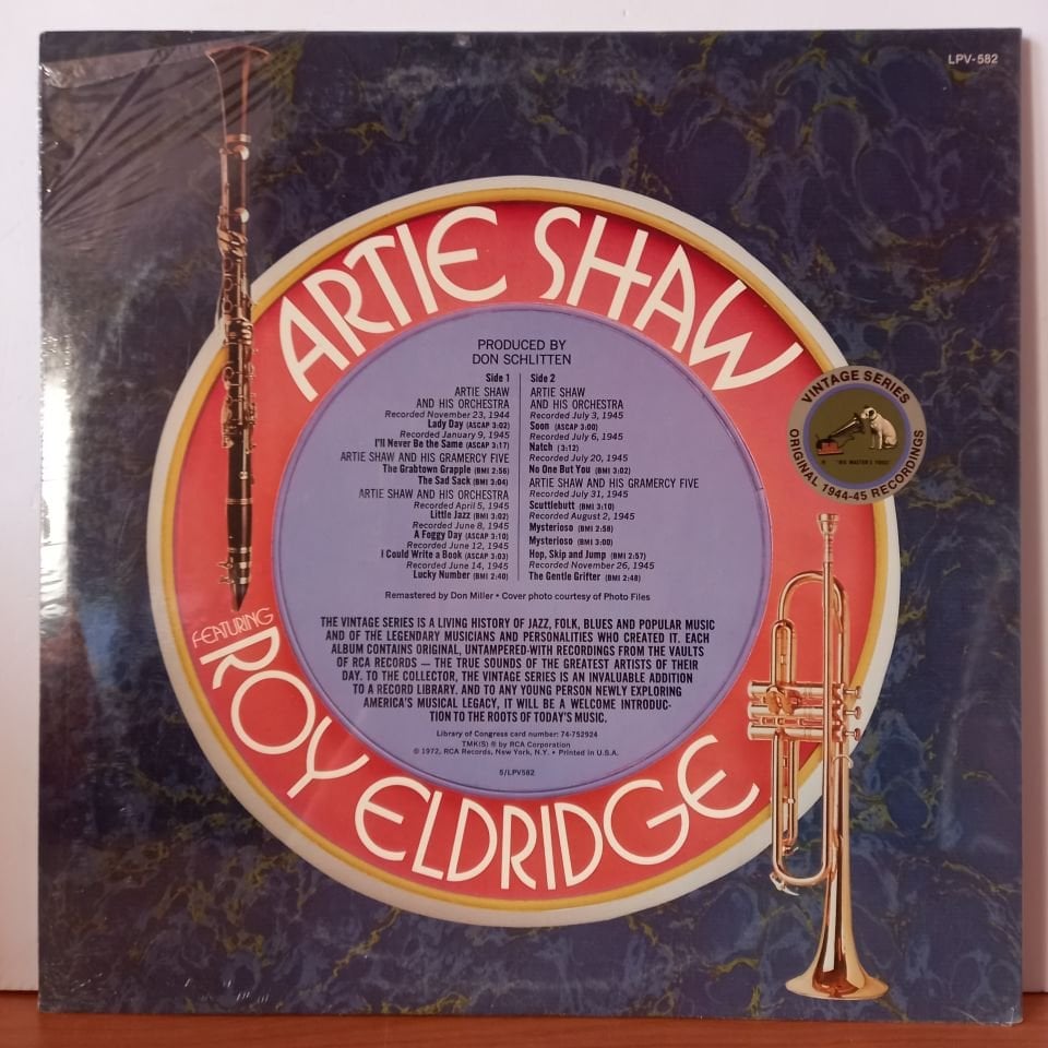 ARTIE SHAW – ARTIE SHAW FEATURING ROY ELDRIDGE (1972) - LP DÖNEM BASKI SIFIR PLAK