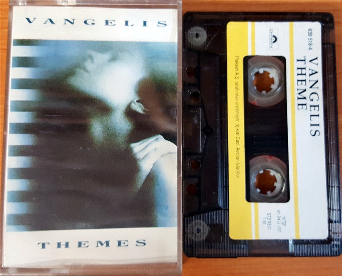 VANGELIS - THEMES (1991) PLAKSAN CASSETTE MADE IN TURKEY ''USED'' PAPER LABEL