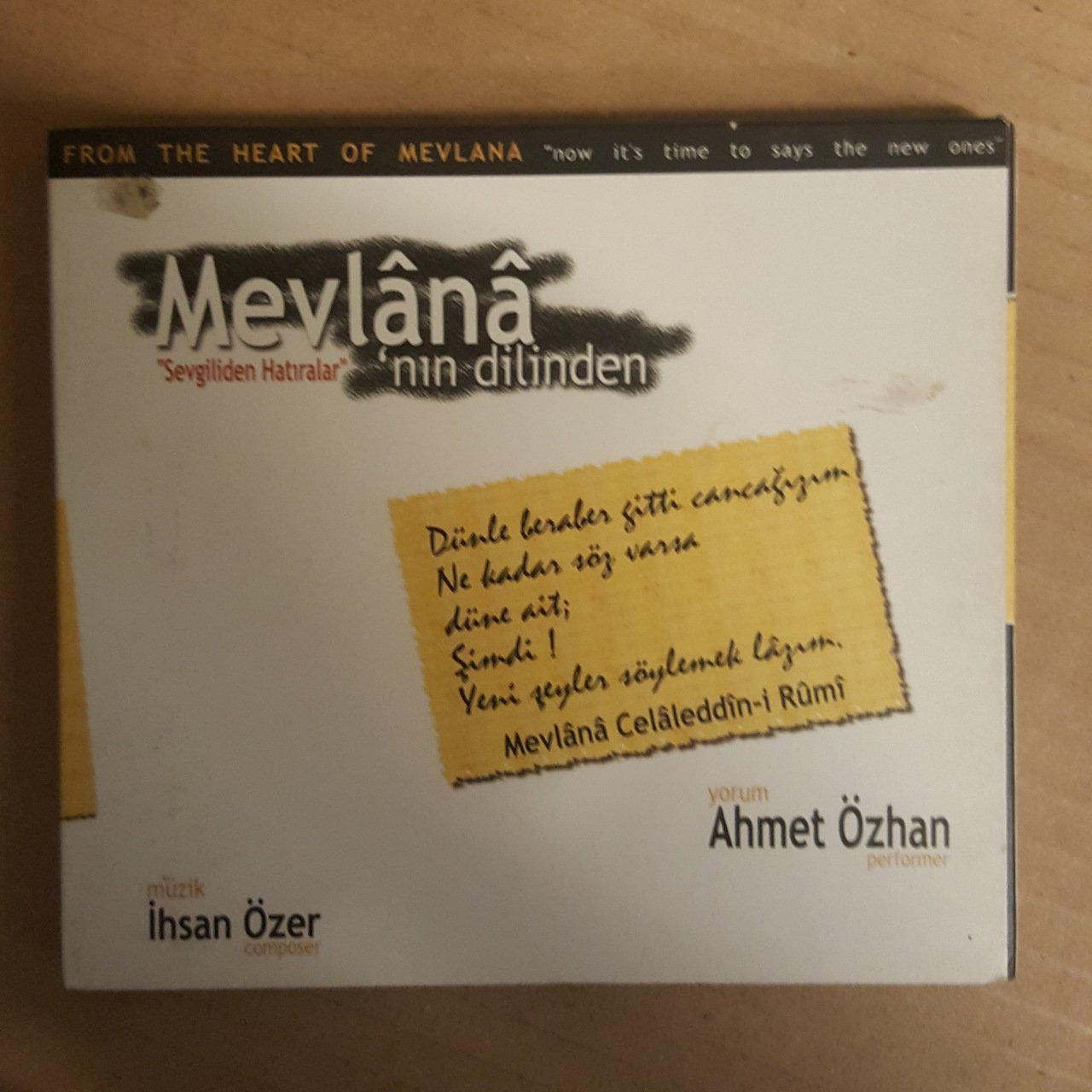 AHMET ÖZHAN İHSAN ÖZER - MEVLANA'NIN DİLİNDEN / SEVGİLİDEN HATIRALAR - CD 2.EL