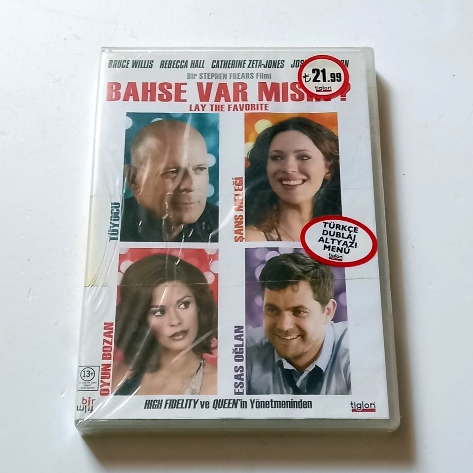 BAHSE VAR MISIN? / LAY THE FAVORITE - BRUCE WILLIS, REBECCA HALL, CATHERINE ZETA-JONES - YÖN.: STEPHEN FREARS - DVD AMBALAJINDA SIFIR