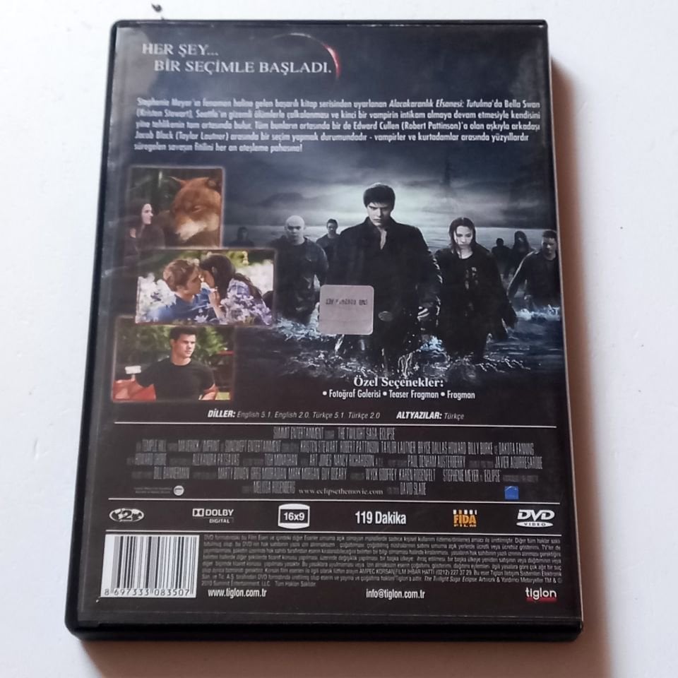 ALACAKARANLIK EFSANESİ TUTULMA / THE TWILIGHT SAGA ECLIPSE - KRISTEN STEWART, ROBERT PATTINSON - YÖN.: DAVID SLADE - DVD 2.EL