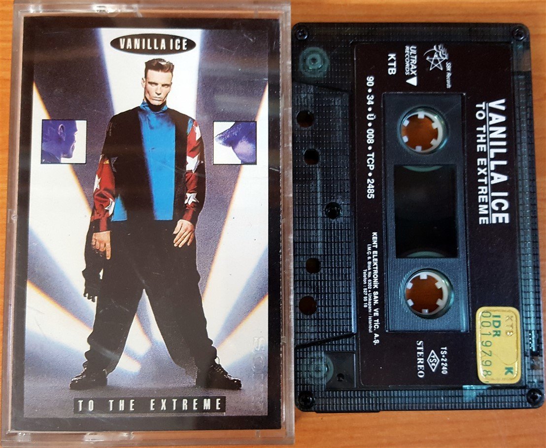 VANILLA ICE - TO THE EXTREME (1990) KENT CASSETTE MADE IN TURKEY ''USED'' PAPER LABEL