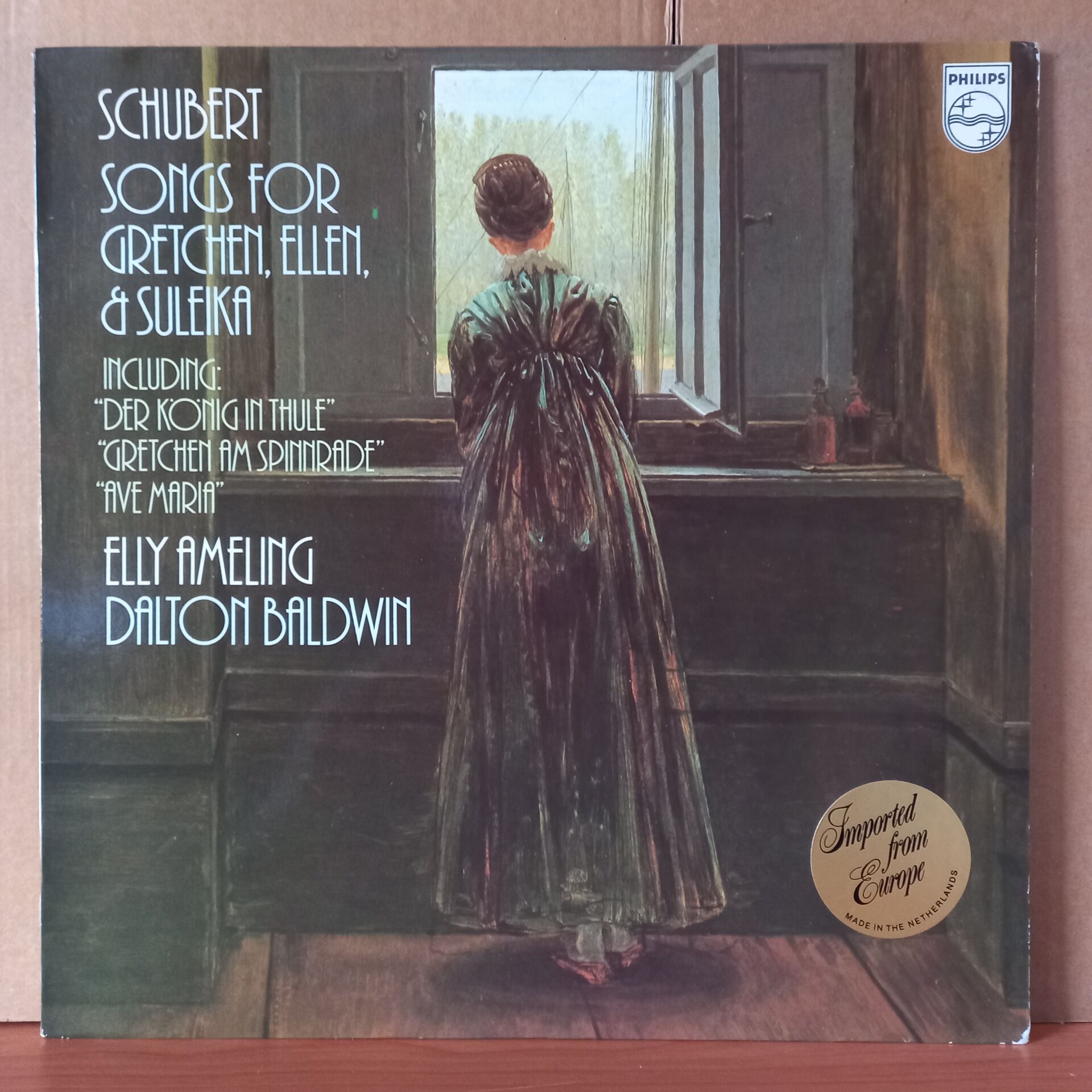 SCHUBERT: SONGS FOR GRETCHEN, ELLEN, & SULEIKA / ELLY AMELING, DALTON BALDWIN (1977) - LP 2.EL PLAK