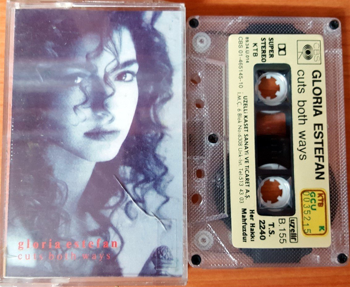 GLORIA ESTEFAN - CUTS BOTH WAYS (1989) UZELLI CASSETTE MADE IN TURKEY ''USED''