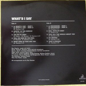 RAY CHARLES - WHAT'D I SAY (1959) - LP 2017 SIFIR PLAK