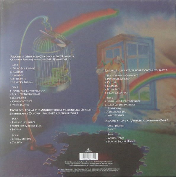 MARILLION – MISPLACED CHILDHOOD (1985) - 4LP 2017 REMASTERED REISSUE DELUXE LIMITED EDITION BOX SET SIFIR PLAK