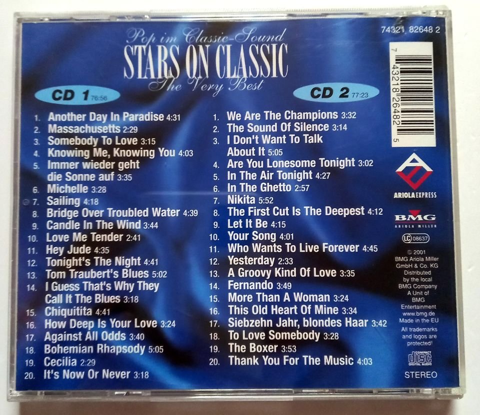 CLASSIC DREAM ORCHESTRA – POP IN CLASSIC-SOUND / STARS ON CLASSIC - THE VERY BEST (2001) - 2CD 2.EL