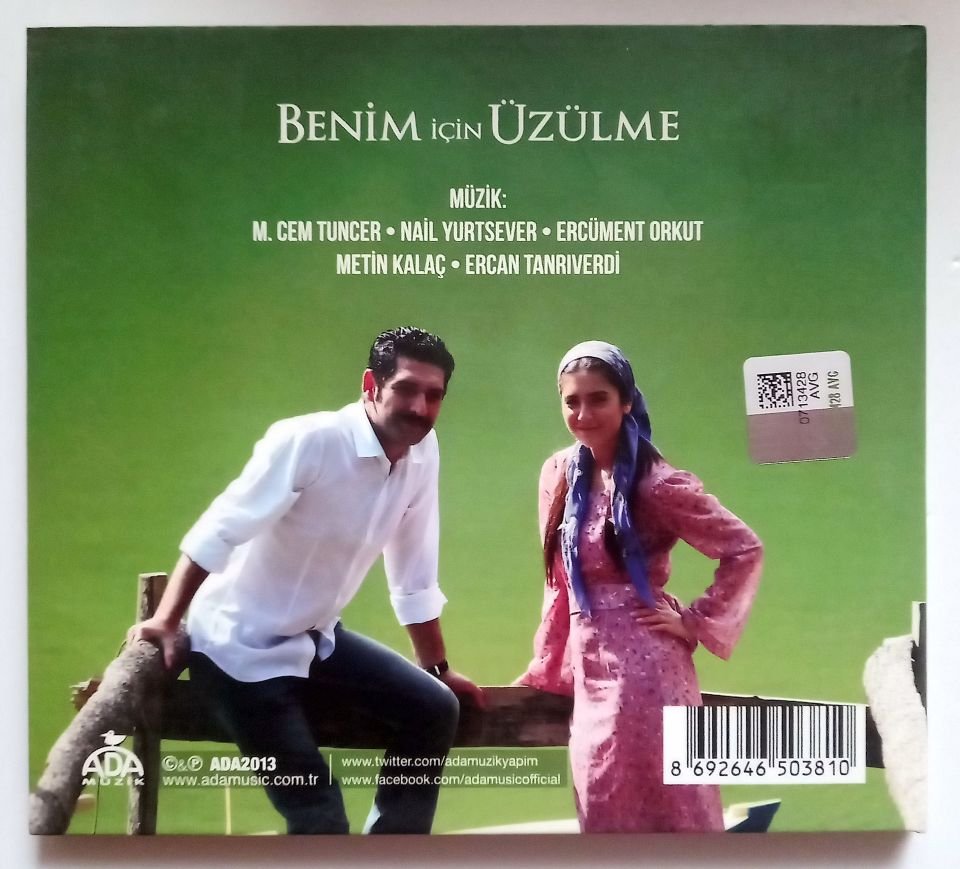 BENİM İÇİN ÜZÜLME FİLM MÜZİĞİ / SOUNDTRACK / M.CEM TUNCER, NAİL YURTSEVER, ERCÜMENT ORKUT, METİN KALAÇ, ERCAN TANRIVERDİ  (2013) - CD 2.EL