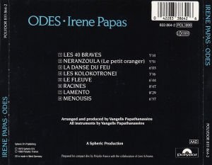 IRENE PAPAS - ODES (1979) - CD MODERN CLASSICAL / VANGELIS SIFIR
