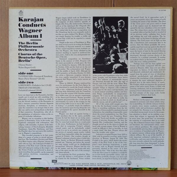KARAJAN CONDUCTS WAGNER ALBUM 1 / WAGNER - HERBERT VON KARAJAN, THE BERLIN PHILHARMONIC ORCHESTRA (1975) - LP 2. EL PLAK