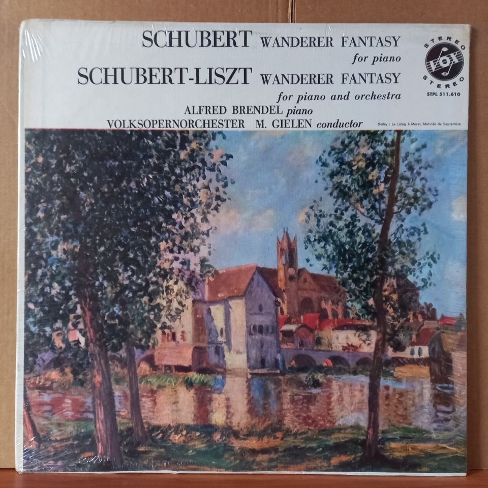 SCHUBERT: WANDERER-FANTASY, FOR PIANO / LISZT:  WANDERER-FANTASY, FOR PIANO AND ORCHESTRA / ALFRED BRENDEL, M. GIELEN, VOLKSOPERNORCHESTER - LP DÖNEM BASKISI SIFIR PLAK