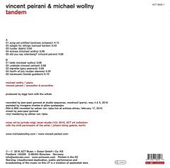 MICHAEL WOLLNY & VINCENT PEIRANI - TANDEM (2016) - LP ACT MUSIC 180GR SIFIR PLAK