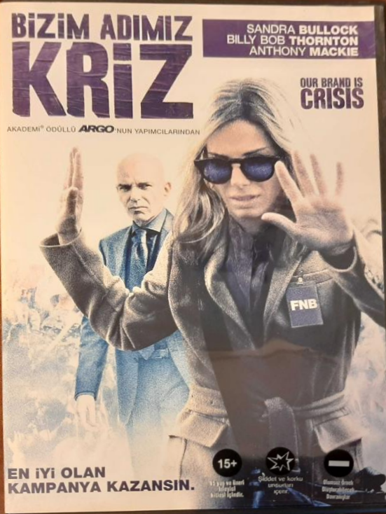 OUR BRAND IS CRISIS - BİZİM ADIMIZ KRİZ - SANDRA BULLOCK - DAVID GORDON GREEN - DVD 2.EL