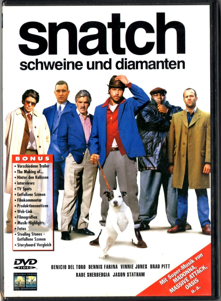 SNATCH - KAPIŞMA - BRAD PITT - BENICIO DEL TORO - VINNIE JONES - DENNIS FARINA - JASON FLEMYNG - JASON STATHAM - GUY RITCHIE - DVD 2.EL