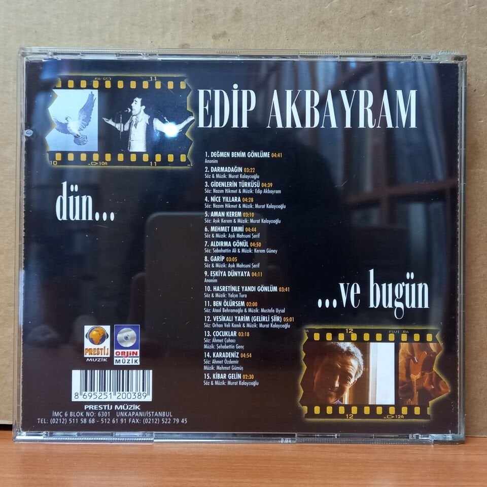 EDİP AKBAYRAM - DÜN VE BUGÜN (1998) - CD 2.EL