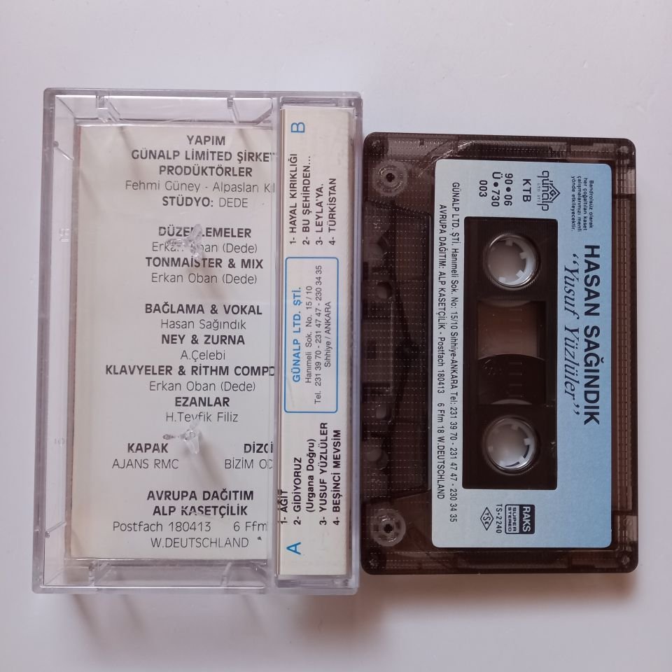 HASAN SAĞINDIK - YUSUF YÜZLÜLER (1990) - KASET 2.EL