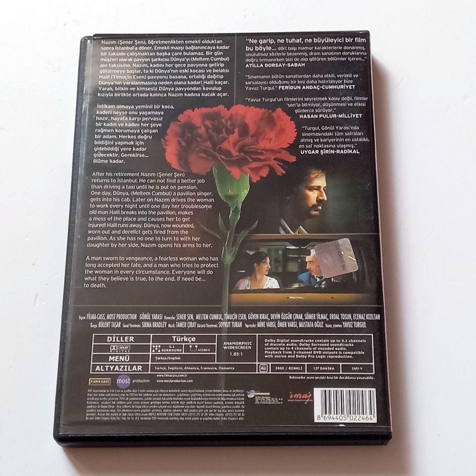 GÖNÜL YARASI - ŞENER ŞEN, MELTEM CUMBUL, TİMUÇİN ESEN - YÖN.: YAVUZ TURGUL - DVD 2.EL