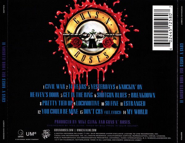 GUNS N' ROSES - USE YOUR ILLUSION VOL 2 (1991) - CD 2022 REMASTERED REISSUE SIFIR