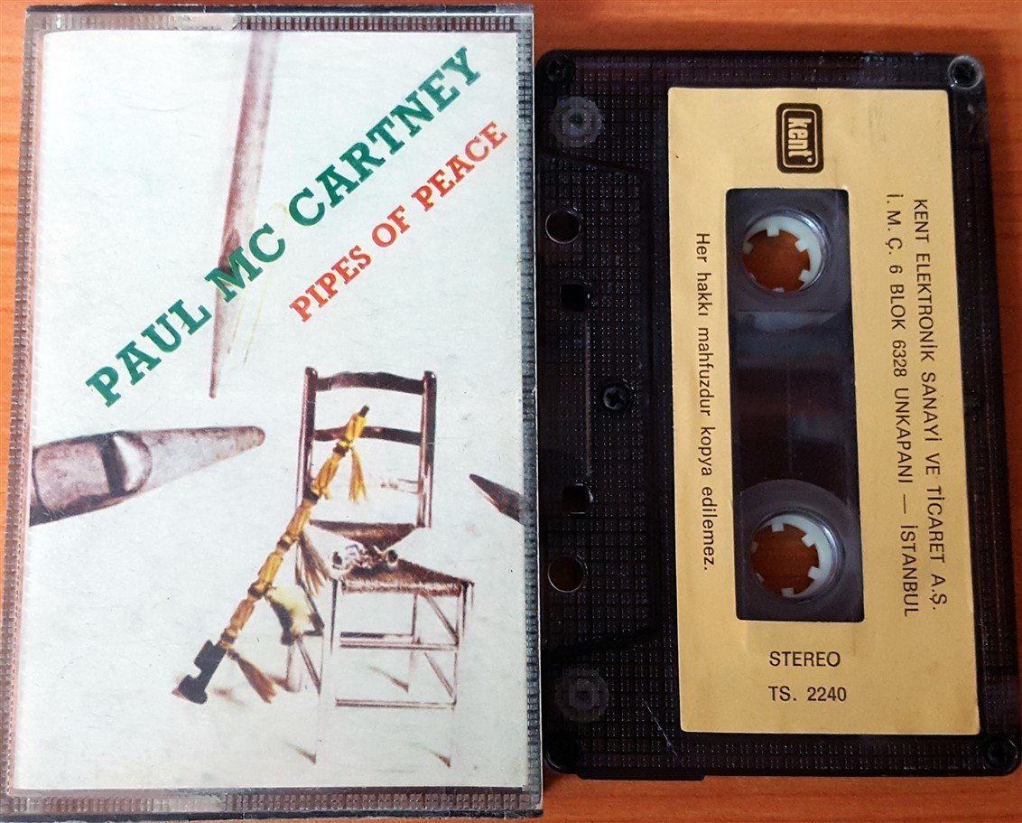 PAUL MCCARTNEY - PIPES OF PEACE CASSETTE MADE IN TURKEY ''USED'' YELLOW PAPER LABEL
