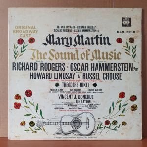 THE SOUND OF MUSIC ORIGINAL BROADWAY CAST / MARY MARTIN - LP 2.EL PLAK