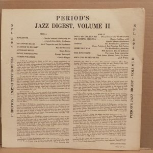 PERIOD'S JAZZ DIGEST - VOLUME II V/A DJANGO REINHARDT CHARLIE MINGUS BIG BILL BROONZY (1956) - LP 2.EL PLAK