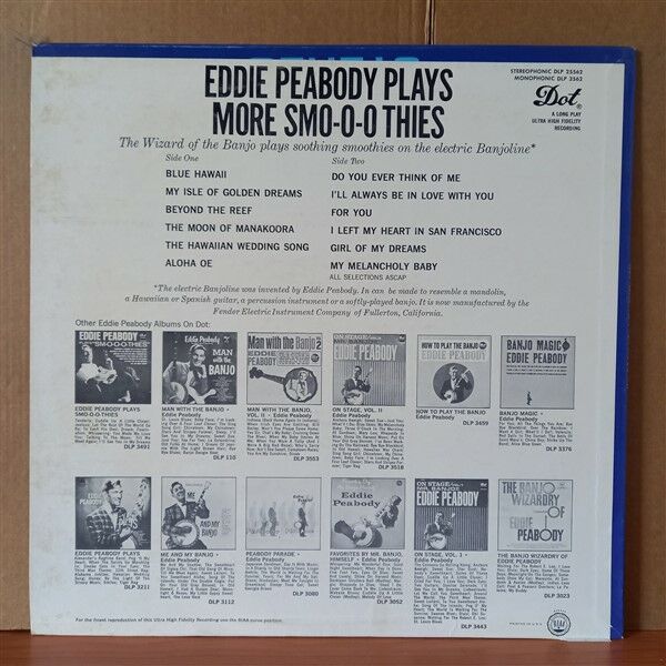 EDDIE PEABODY – PLAYS MORE SMO-O-O-THIES (1964) - LP 2.EL PLAK