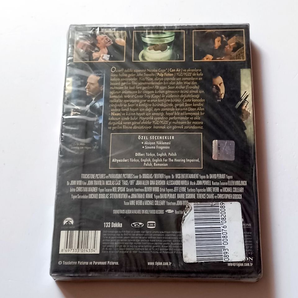 FACE/OFF / YÜZ/YÜZE - JOHN TRAVOLTA, NICHOLAS CAGE - YÖN.: JOHN WOO - DVD AMBALAJINDA SIFIR