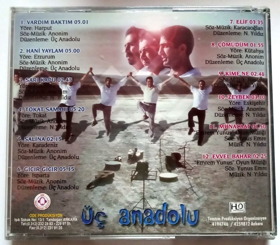 T.C. KÜLTÜR BAKANLIĞI / ÜÇ ANADOLU - (2001) - CD 2.EL