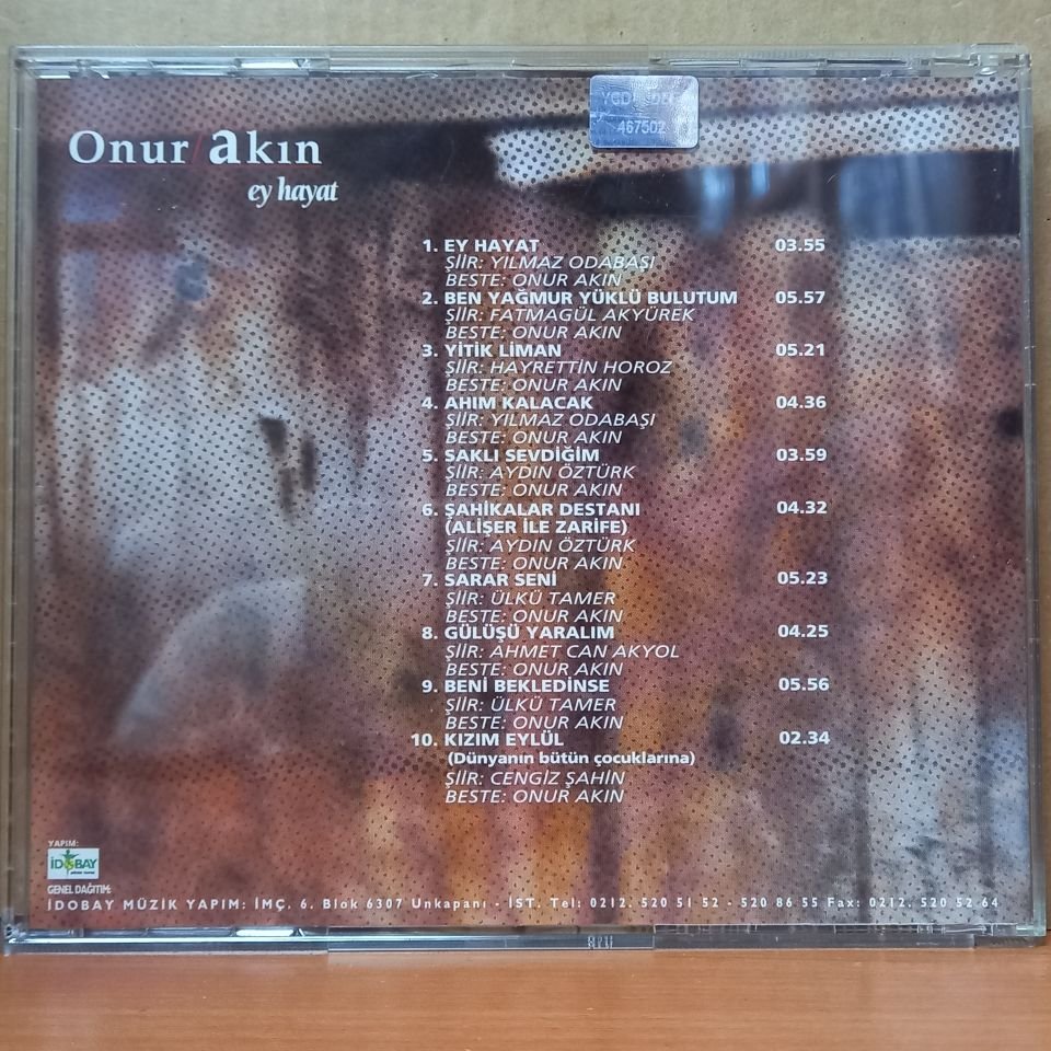 ONUR AKIN - EY HAYAT - CD 2.EL