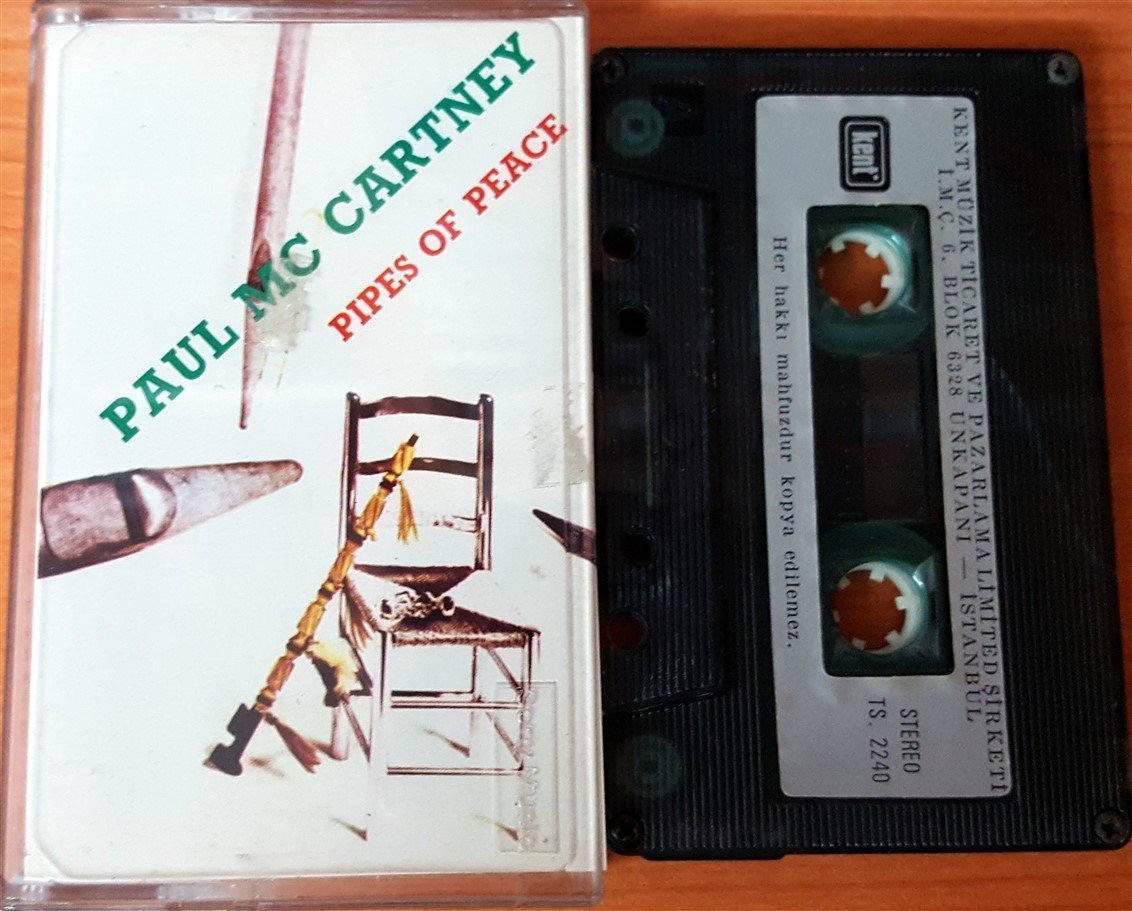 PAUL MCCARTNEY - PIPES OF PEACE GREY PAPER LABEL CASSETTE MADE IN TURKEY ''USED''