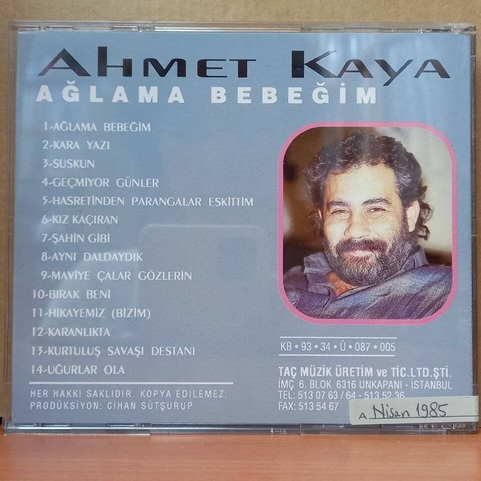 AHMET KAYA - AĞLAMA BEBEĞİM (1993) - CD 2.EL