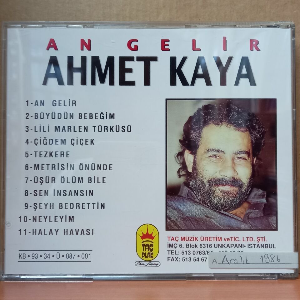 AHMET KAYA - AN GELİR (1993) - CD 2.EL