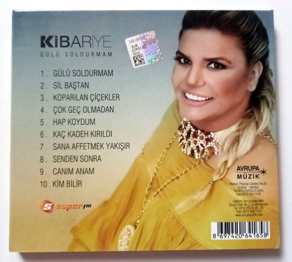 KİBARİYE – GÜLÜ SOLDURMAM (2014) - CD 2.EL