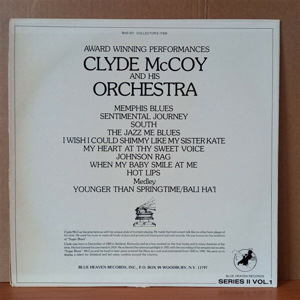CLYDE MCCOY AND HIS ORCHESTRA – AWARD WINNING PERFORMANCES - LP 2.EL PLAK